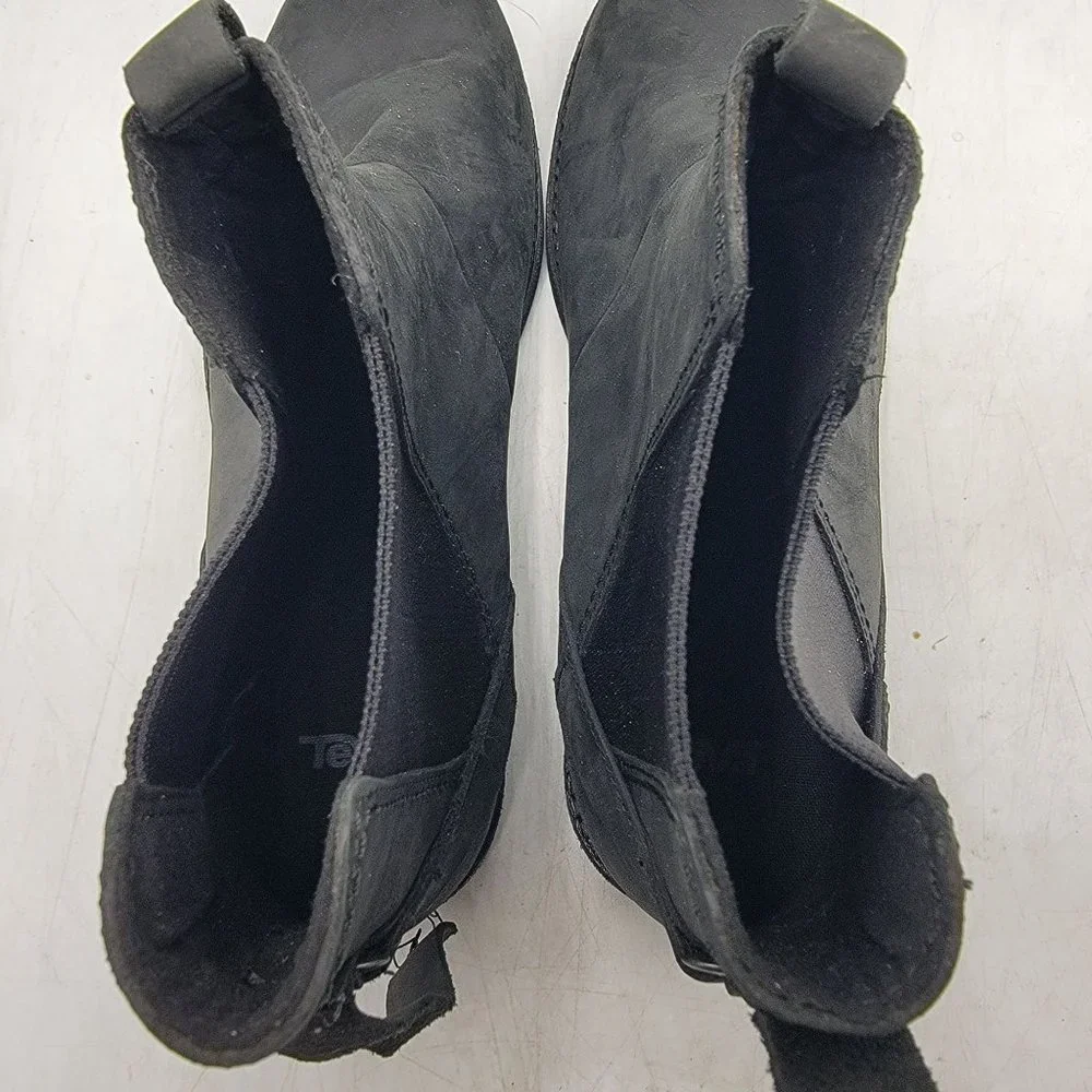 Teva Ellery Chelsea Womens 8.5 Black Waterproof Pull On Boots Casual 1111772